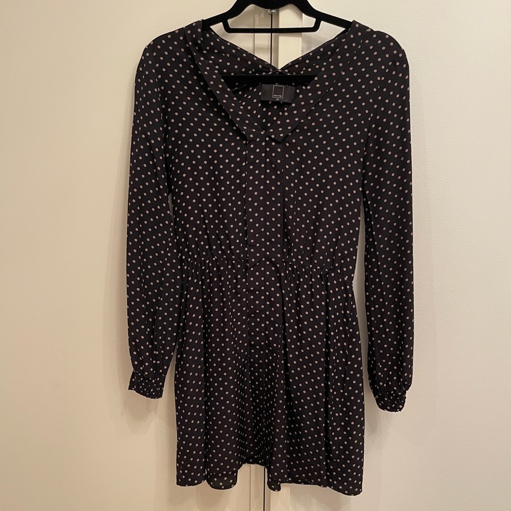 Dolce Vita 100% Silk Black polka dot Dress, XS